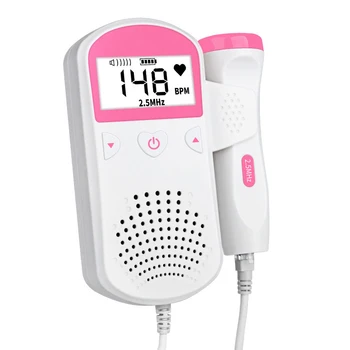 

1 Set New Baby Ultrasonic Detector Fetal Doppler Prenatal Heart Rate Heartbeat Monitor LCD Display Fetal Heart Detector