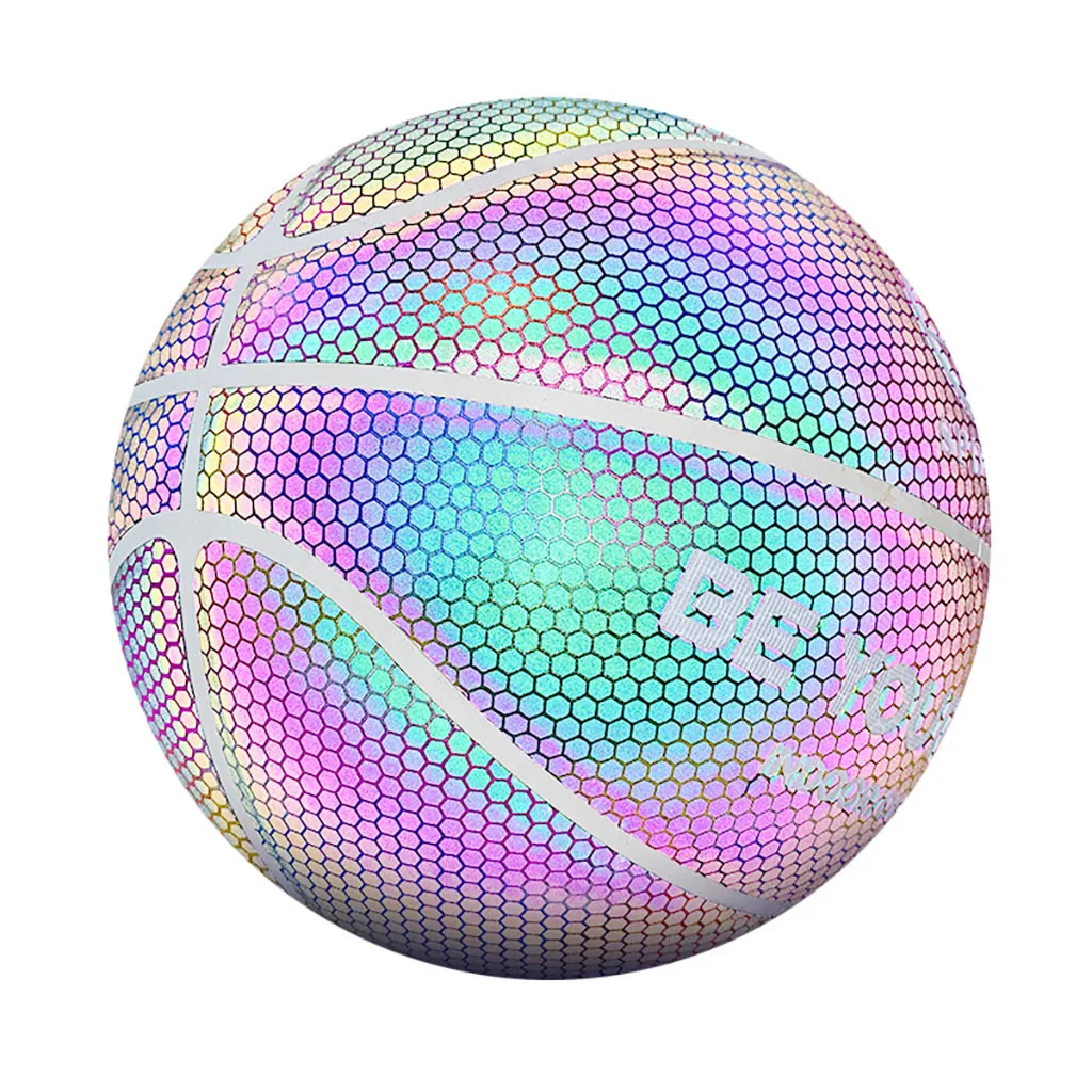 Size 7 Luminous Basketball Battery-Free Glowing Basketball Children Trainning Adults Kids Sports toy Child Early Training Game#D