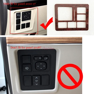 Для Toyota Land Cruiser 150 Prado LC150 FJ150 2010- внутренняя деревянная крышка пакет автомобиль внедорожник Стайлинг украшения аксессуары - Цвет: foglight button trim