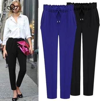 

Luck A Women Harem Pants 2020 Autumn Fashion Elastic Waist Ankle-Length Pants Plus Size Joker Casual Pants