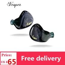 Qoa Vesper-Qoa Adonis 1BA + 1DD Hybrid Driver Hoofdtelefoon Hifi Dj Monitor Oortelefoon Oordopjes Headset Met 2Pin Afneembare kabel Kz Zsx