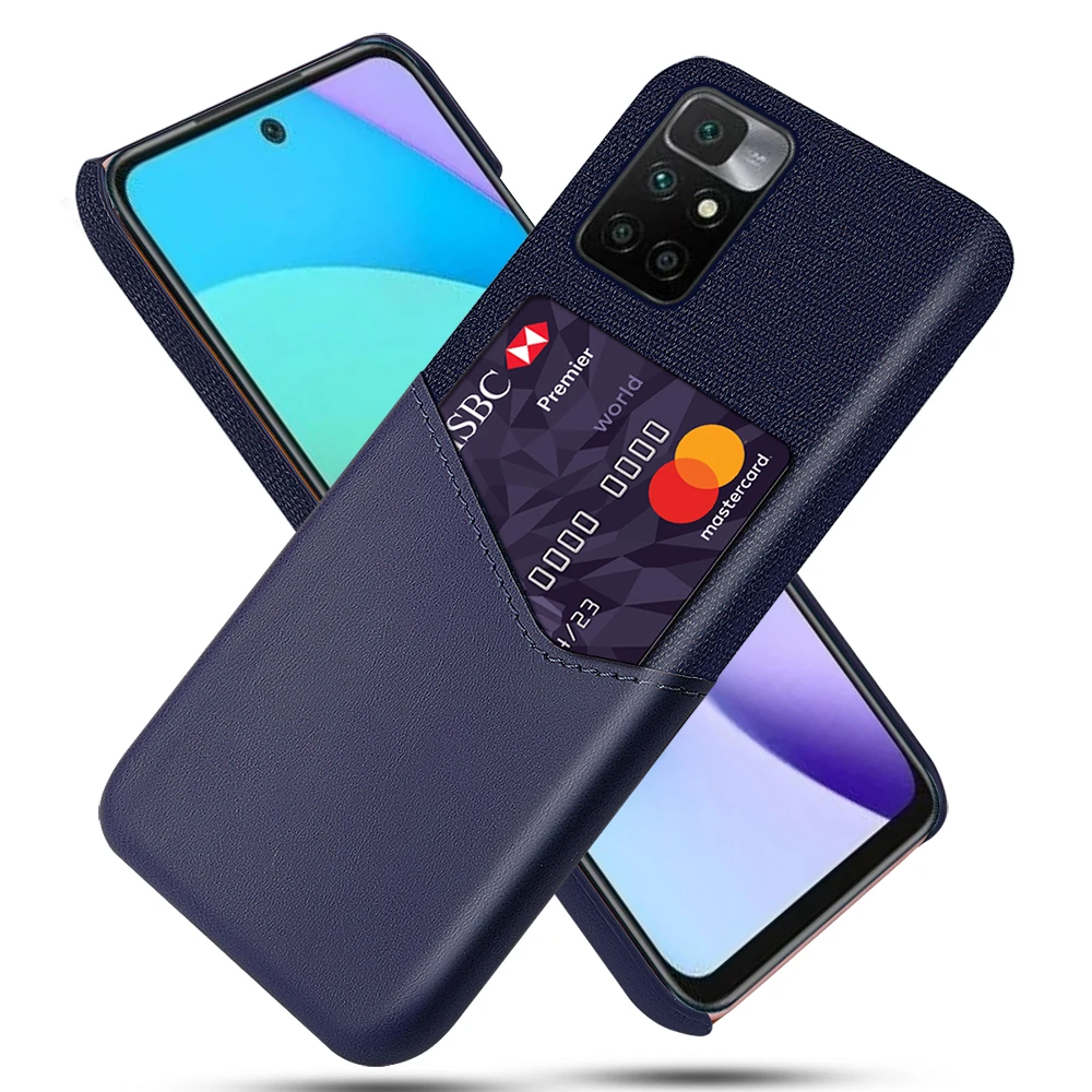 

Redmi 10 Cloth Fabric Case with ID Holder Slot Cover For Xiaomi Redmi 10 9A 9C 9T 9 8A 8 7A 7 Cover For Xiaomi Redmi 10 Cases