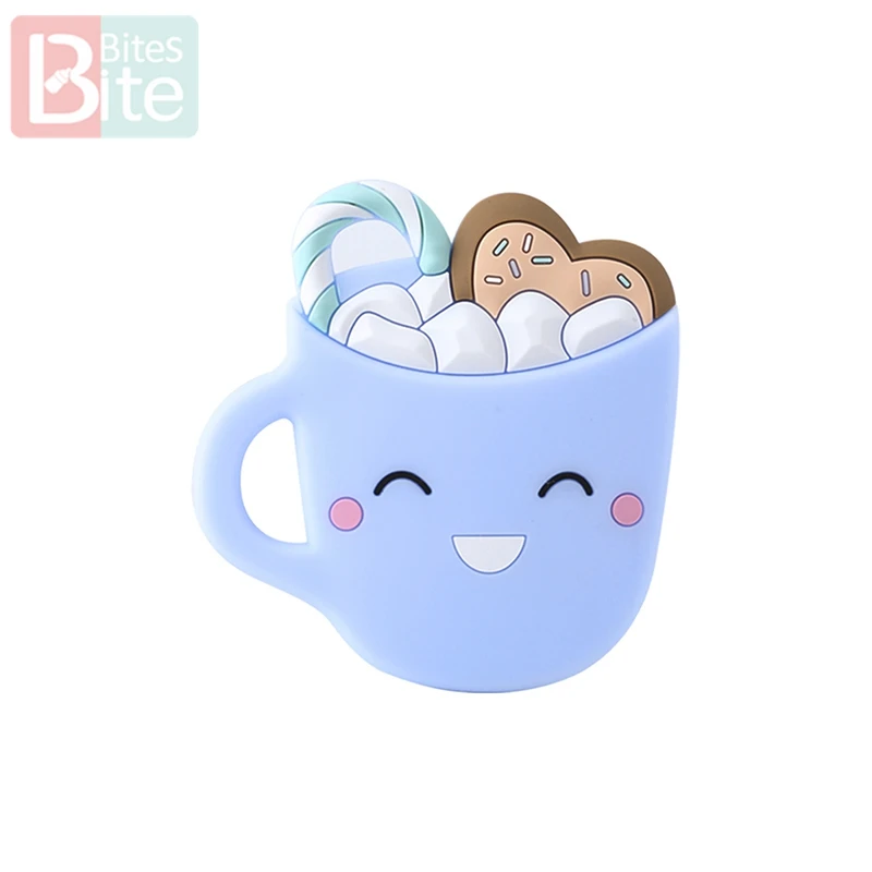 candy blue 1 шт. детский Прорезыватель Улыбка Чашки пищевого качества перле силиконовый грызун новорожденный медсестры подарок Соска-подвеска детские товары игрушки для прорезывания зубов - Цвет: candy blue