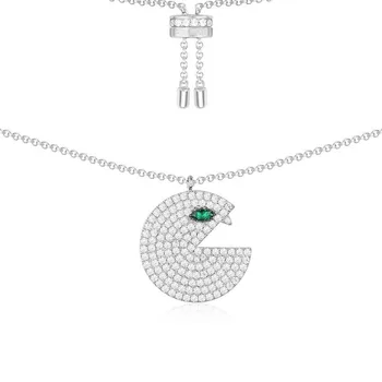 

TIF APN 925 sterling silver necklace, simple PAC adjustable trend simple long clavicle chain, personalized charm ladies jewelry