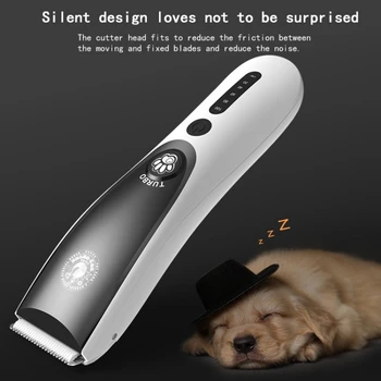 

USB Rechargeable Pet Hair Cutting Trimmer With Digital Display Screen Electric Pet Part Hair Clipper Pet Dog Grooming Tool
