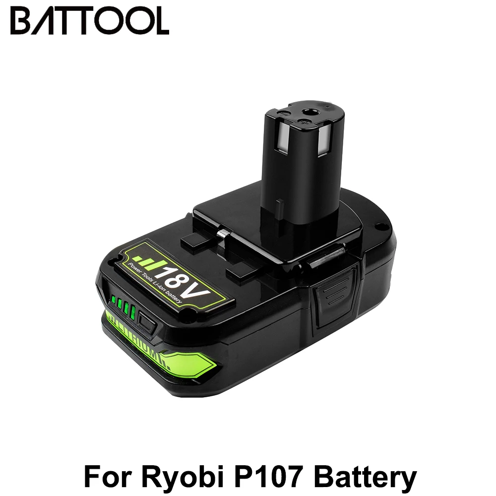 Batcool для Ryobi 3000 мАч 18 в P107 P108 литий-ионная аккумуляторная батарея RB18L40 P100 P102 P103 P104 P105
