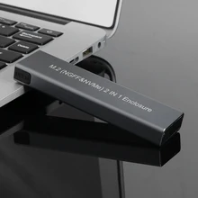 

New USB Type C SSD External Enclosure Disk Case Box External Hard Disk for PC M.2 NGFF NVME SATA M/B Key Hard Drive Case