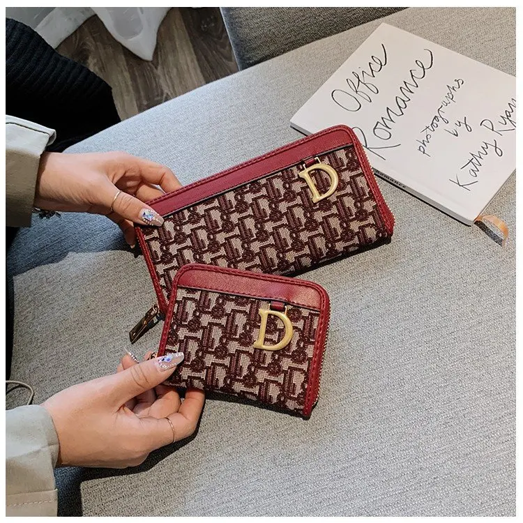 

New Style WOMEN'S Purse Clutch Europe And America Retro Fashion Long Zipper Card Bit More Short Wallet