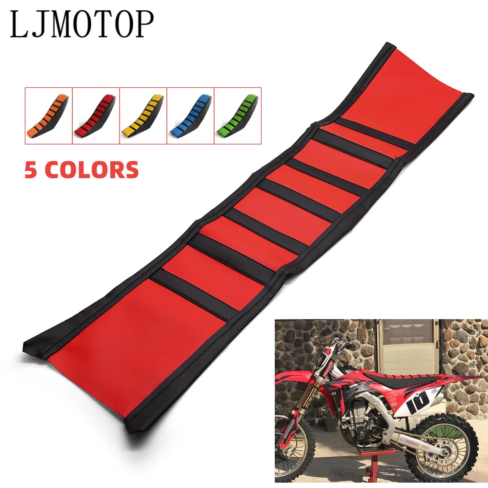 For Suzuki RM250 RMX250 RMZ250 RMZ450 DRZ400SM Motorcycle Motocross Rubber Striped Soft-Grip Gripper Soft Seat Cover Dirt bike |