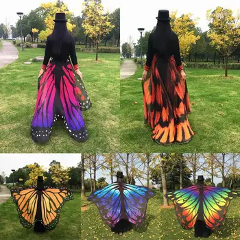 

Fashion Fabric Butterfly Wings Shawl Fairy Ladies Nymph Pixie Costume 197x125cm