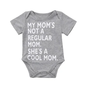 

Newborn Baby Boy Girls Clothes Short Sleeve Letter Print Cotton Romper Jumpsuit One-Piece Outfit Sunsuit Clothes 0-18M Baby