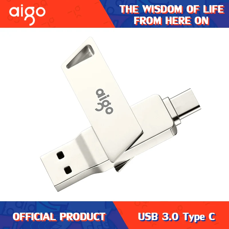 Aigo OTG флеш накопитель USB 3 0 Type C Micro флешка 256 ГБ 128 Гб 64 32 16 карта памяти Флешка для