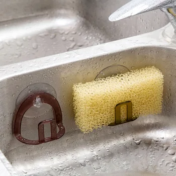 

Kitchen ABS Suction Cup Sink Drain Rack Sponge Storage Holder Kitchen Bathroom Sink Soap Rack Drain Rack Accessories