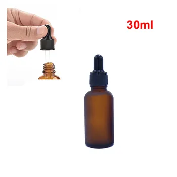 

Mini 30ml Amber Glass Reagent Liquid Pipette Empty Bottle Eye Dropper Mini Refillable Container Empty Cosmetic Containers