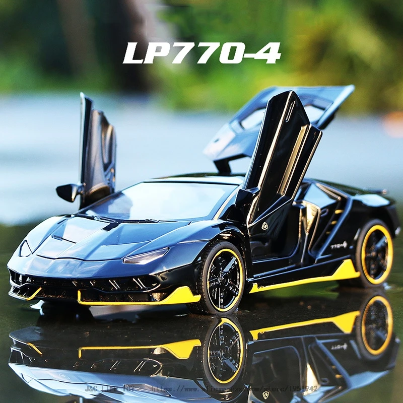 Greatest  LP770 1:32 Car Alloy Sports Car Model Diecast Sound Light Super Racing Lifting Tail Car Wheels Toys