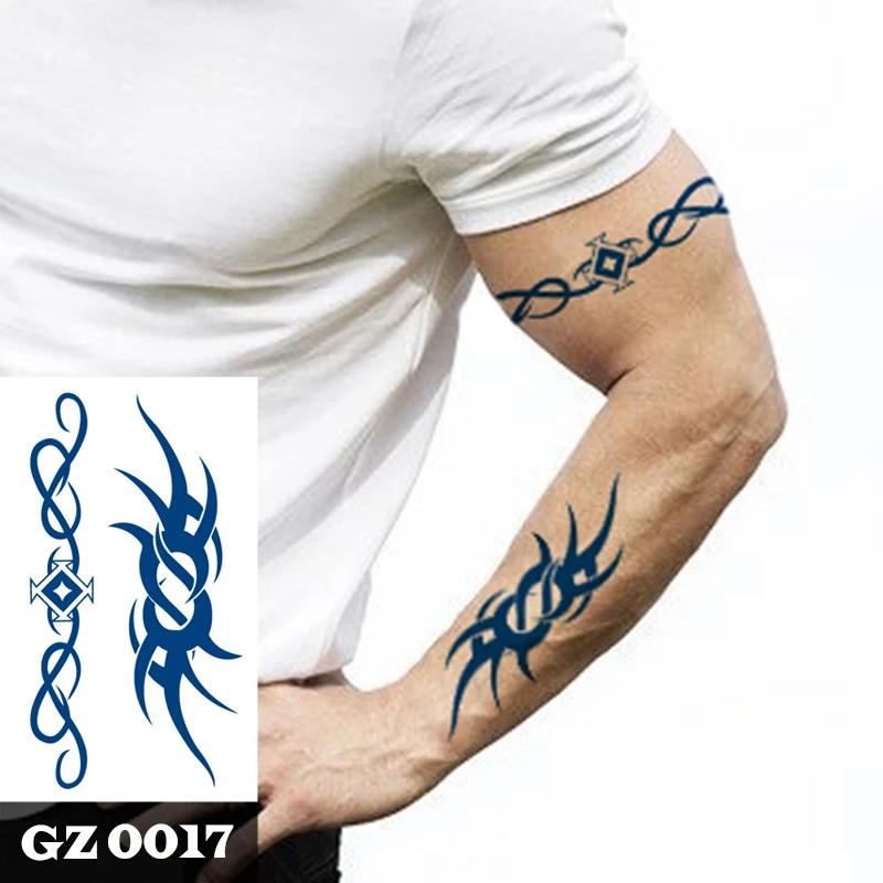 Semi Permanent Tattoo Body Art Waterproof Temporary Tattoo Sticker For Men  Women - Temporary Tattoos - AliExpress
