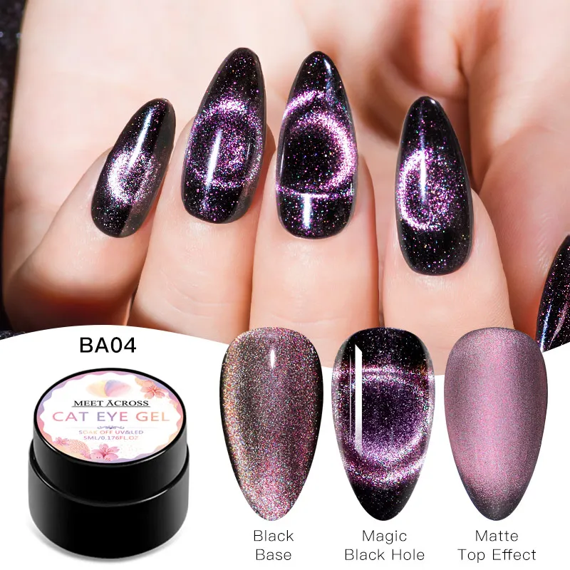 FS08009 Магнитный Гель-лак для ногтей MEET ACROSS 9D Galaxy, долговечный лак, 5 мл, блестящий гель для дизайна ногтей «кошачий глаз», замачиваемый УФ-светодиодный Гель-лак - Цвет: FS08009