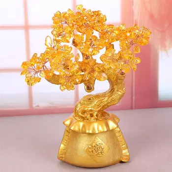 

Delicate Lucky Tree Adornment Creative Money Tree Ornament Bonsai Household Money Tree Ornament Crafts for Home Office