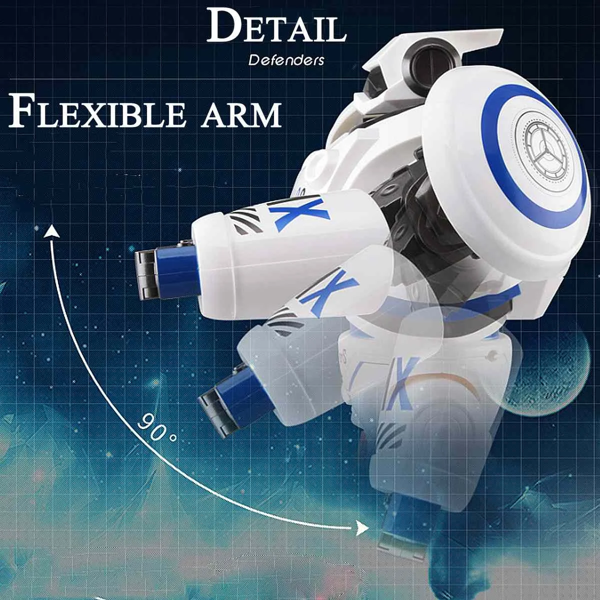 RC Robot AD Polices Files Programmable Combat Defenders Intelligent RC Robot Remote Control Toy for Kids