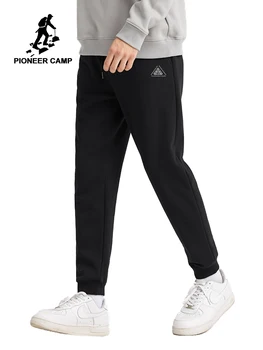 

Pioneer Camp Warm Fleece Winter Joggers for Men 100% Cotton Causal Black Solid Mens Trousers AZZ905060H