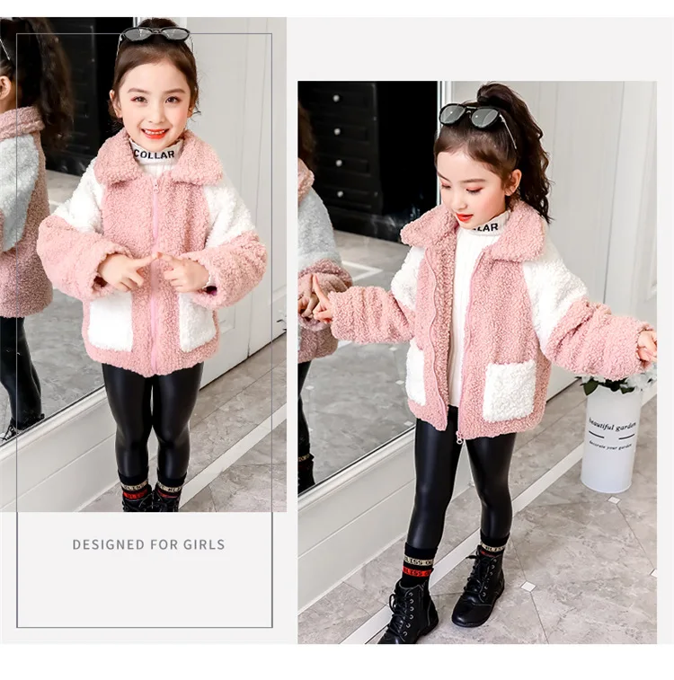 New fashion children girls Winter Soft Fur Coat jacket Thick Warm Kids Girl Coats Clothes