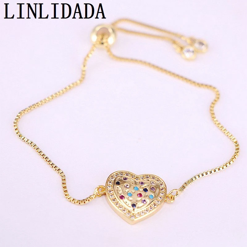 10 pçs multi cz zircon arco-íris pave