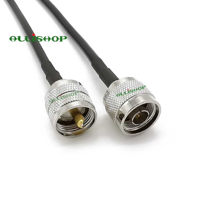 ALLISHOP цифровой RG58-PL259-PL-259-male-UHF PL-259 Мужской к N штекер разъемы на RG58 коаксиальный кабель Перемычка радиочастотный коаксиальный кабель