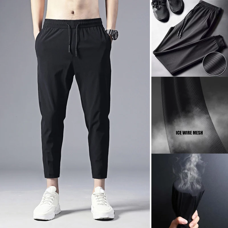 Pantalones informales para correr para hombre, pantalón ligero, transpirable, de secado rápido, para deportes al aire libre, TT @ 88