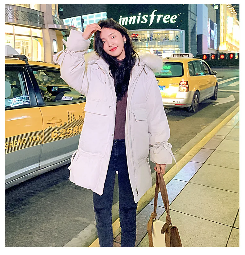 Cotton-padded Clothes/Cotton Coat Warm Mid-length Long Sleeve Elegant Versatile Winter Slimming