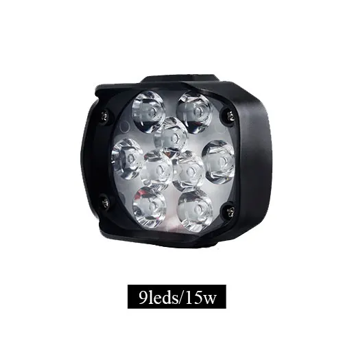 1pcs 9 leds Светодиодный светильник на голову для мотоцикла, скутер, ATV, фара двигателя, точечный светильник, 12 В, светодиодный, 6500 К, мотоциклетный точечный головной светильник, Рабочая лампа, DRL лампы, 24 В - Цвет: 1pcs 9 leds