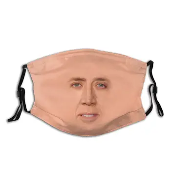 

Nicolas Cage Face Non-Disposable Face Mask with Filter Anti Haze Dustproof Mask Protection Cover Respirator Mouth Muffle