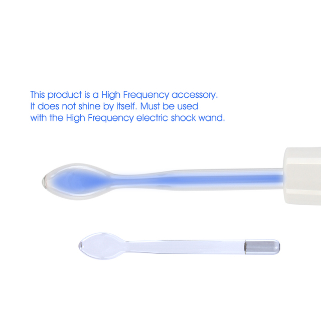 High Frequency Facial Neon Argon Mushroom Electrode Nozzle Attachment Blue Tubes Face Massager Light Face Skin Care