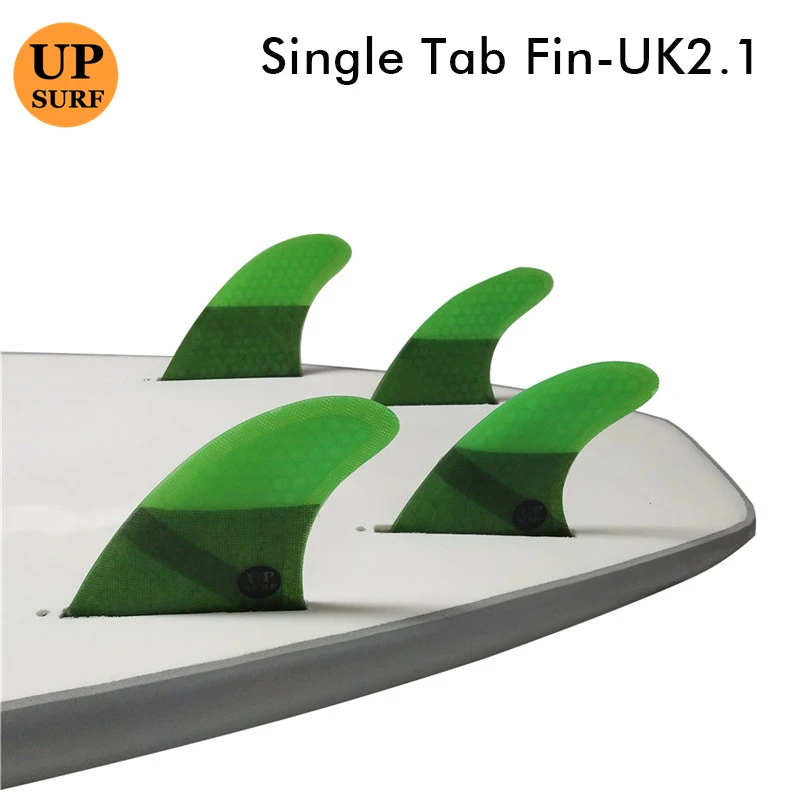 Surfboard Fin Surf Single Tabs UK2.1 Fins Fiberglass Honeycomb Fins in Surfing 4 in Per Set upsurf