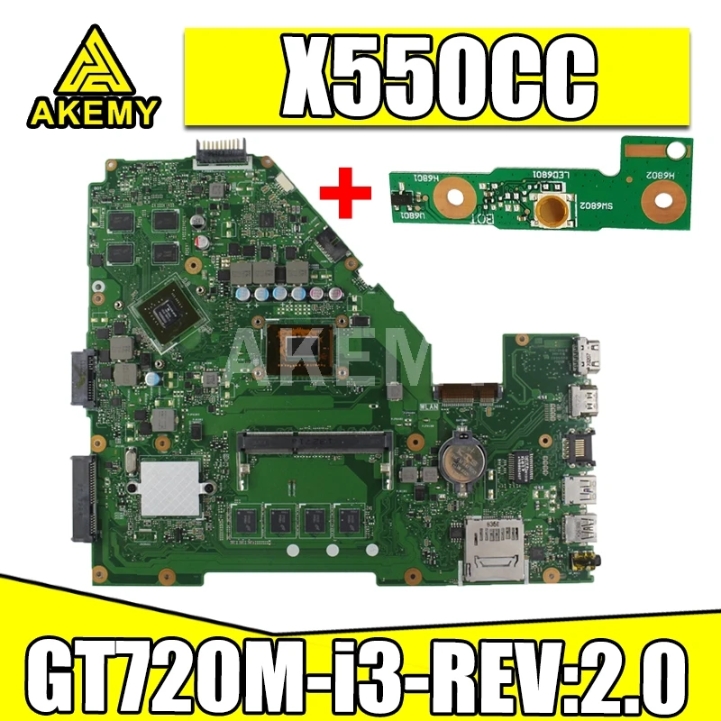 X550CC материнская плата GT720M-i3-REV: 2 0 для For Asus R510C Y581C X552C Материнская ноутбука Тест ОК |