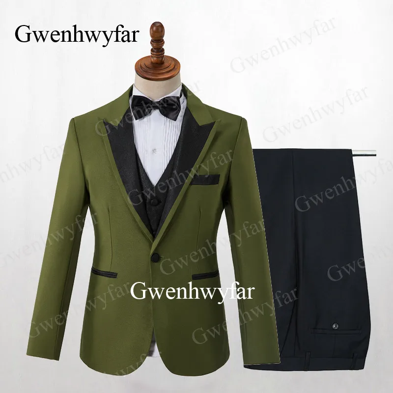color 12 Gwenhwyfar, мужские смокинги, на заказ, трещины, камень, жаккардовые костюмы, пиковая куртка с лацканами, бархатный жилет, черные штаны, облегающие смокинги для свадьбы - Цвет: color 12