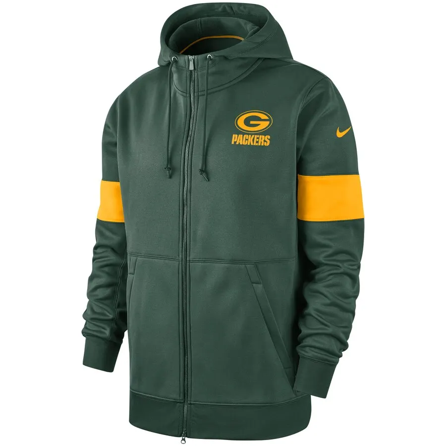 Green Bay Packers мужские куртки с капюшоном на молнии - Цвет: men