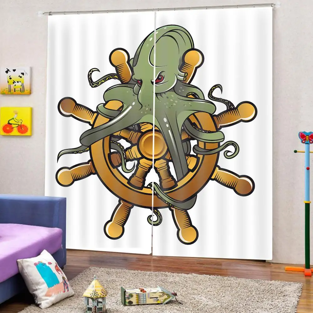 Personalized Customized Size Octopus Shower Curtains Cartoon Art Tribal Monster Kraken Octopus Sea Creature Print Curtains Curtains Aliexpress