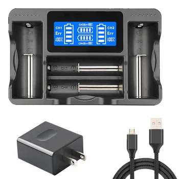 

LCD Smart Battery Charger For 18650 26650 22650 20700 21700 18350 17670 17500 16340 14500 10440 AA AAA NiMH NICD Lithium Battery