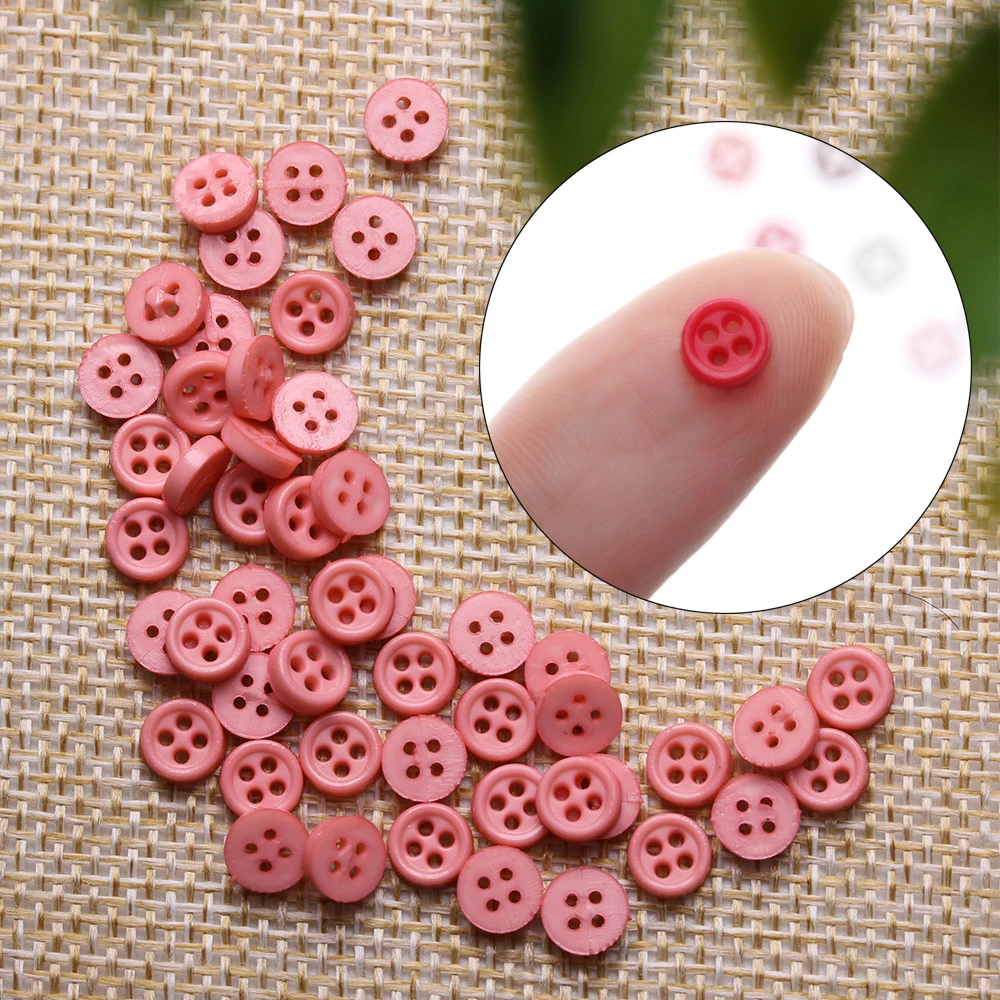 Mini Round Candy Color Buttons for Doll Clothes Sewing