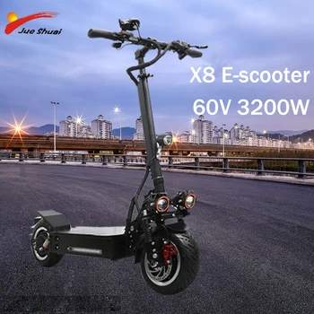 

2400/3200W 60V electric scooter with maximum speed up to 80KM / H off-road foldable lithium battery e scooter powerful ebike