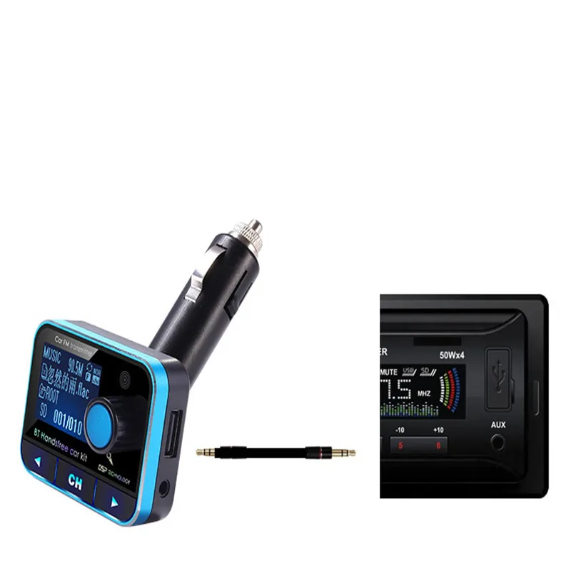 Fm-передатчик bluetooth автомобильный прикуриватель зарядное устройство MP3 музыкальный плеер радио трансмиссор carregador sem fio 12 В USB AUX