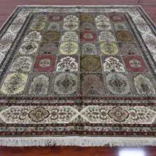 8'X10' четыре сезона ручной работы ковер цветы ручной работы шелковый ковер