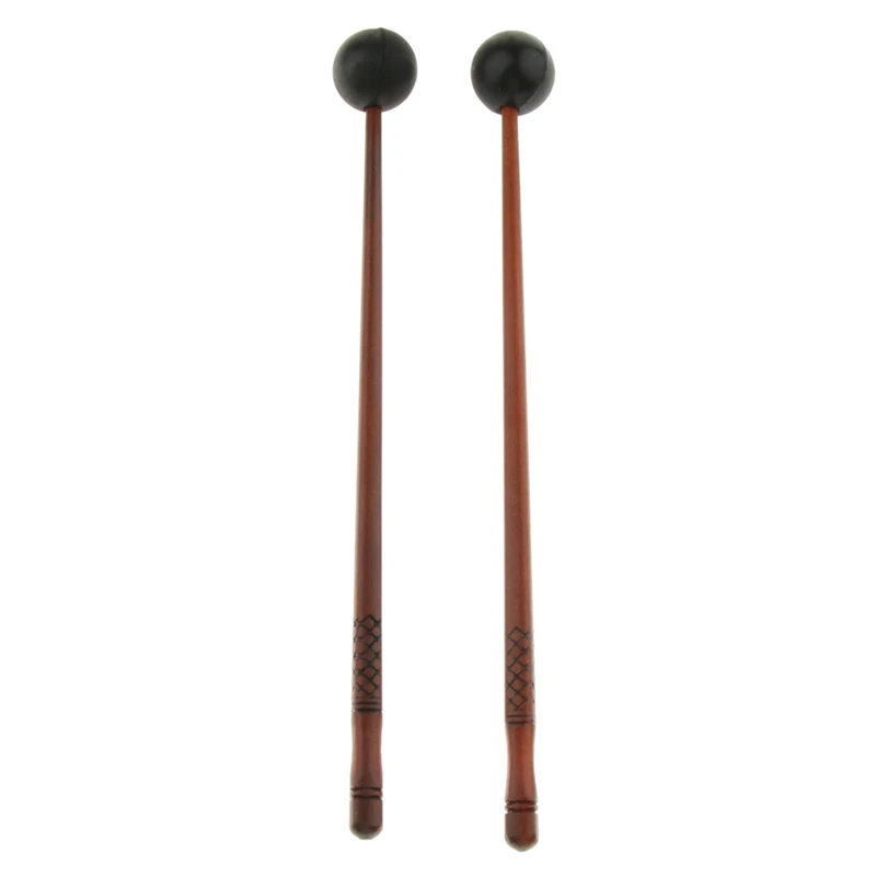 1 Pair Polished Surface Wooden Tongue Drum Sticks Mallets Beaters Percussion Instrument Accessory 235Mm