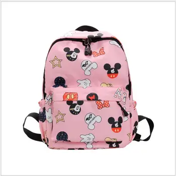 

Minnie Girls Backpack Kids Mickey Lovely Bag School New Cartoon Children Boy Backpacks Nylon Kindergarten Bags for 3-6years kid