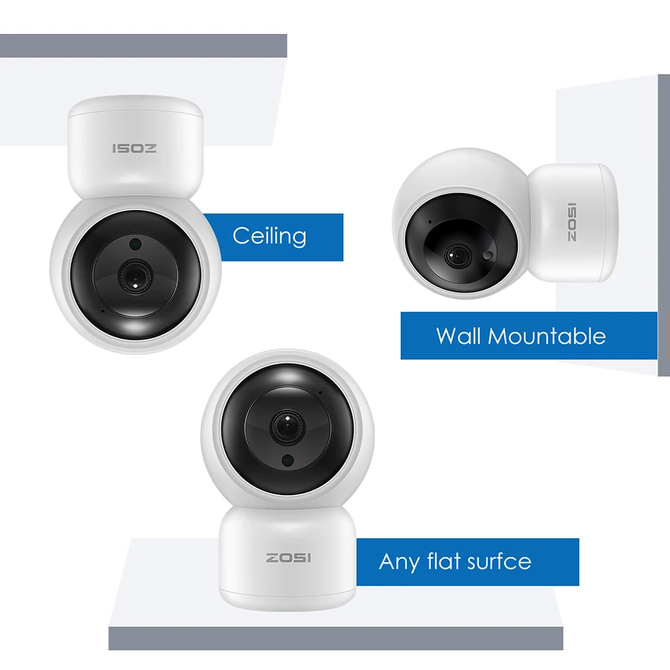 ZOSI HD 1080P wifi IP камера 2MP Детский Монитор автоматическое отслеживание домашней безопасности Wi-Fi Cam PTZ двухсторонняя аудио камера видеонаблюдения CCTV
