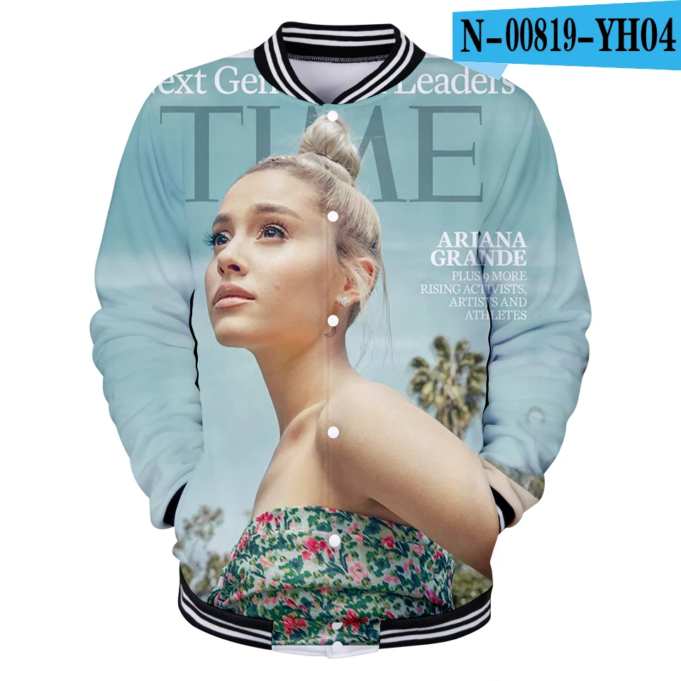 Ariana Grande drop shopping Новая бейсбольная форма 3D для мужчин/женщин Весенняя Повседневная Бейсбольная Куртка Harajuku одежда 4XL - Цвет: Темно-серый