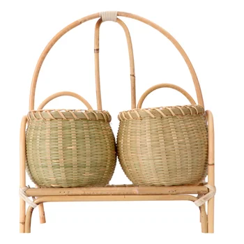 

1PC Hand-woven Bamboo Flower Basket Rattan Woven Flower Arrangement Vase
