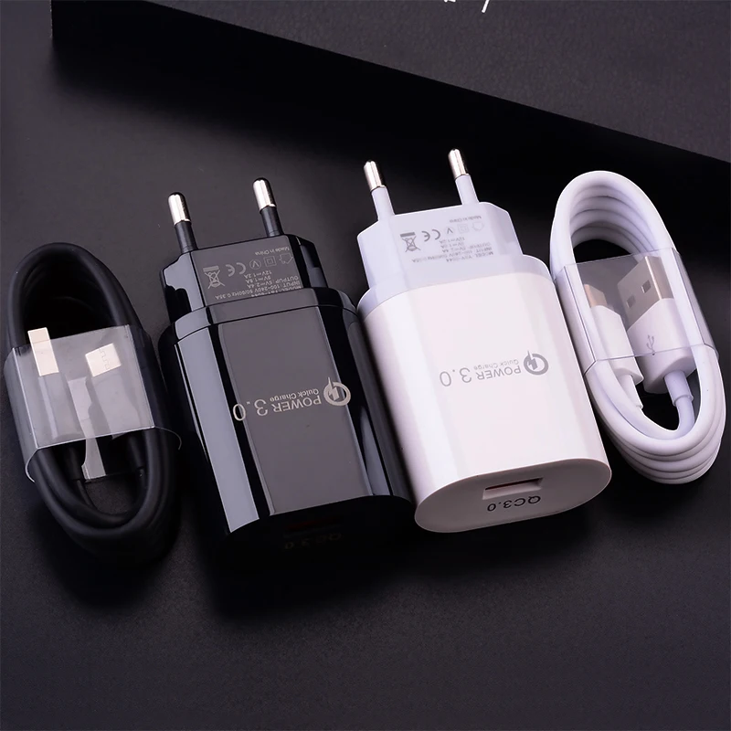 Адаптер для быстрой зарядки Realme C15 C17 7 Pro Q2 X2 18 Вт 3 А USB Type-C кабель Micro usb провод Xiaomi