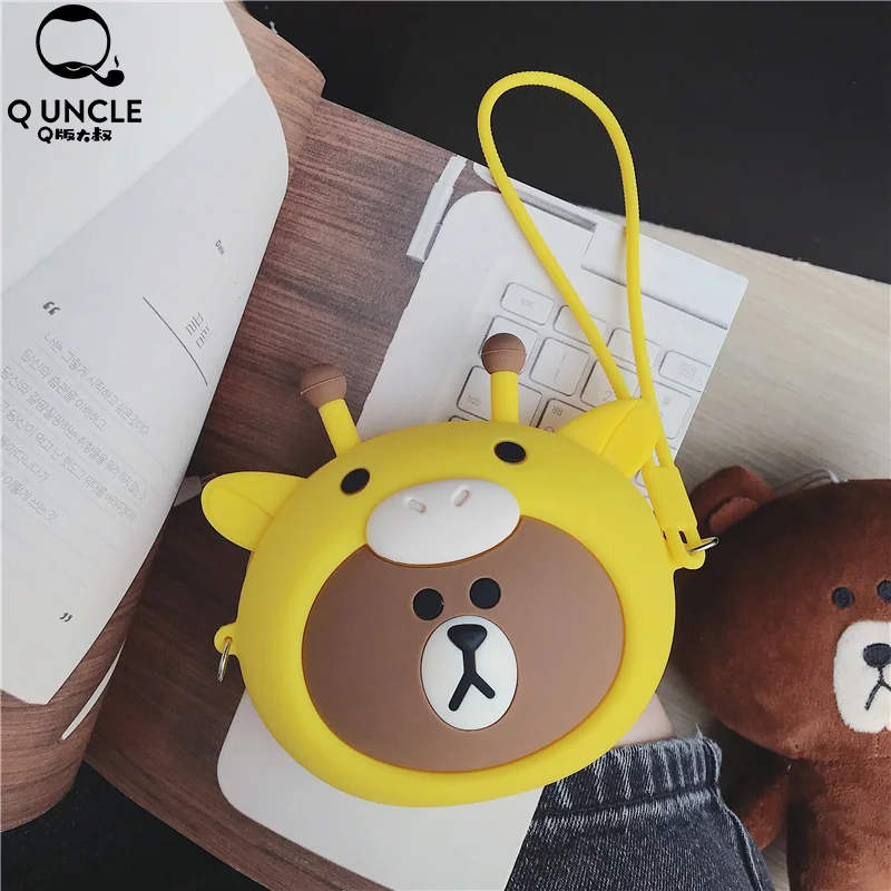 

Q UNCLE Cute Cartoon Chain Messenger Bag Women Silicone Zipper Girls Crossbody Bag Small Round Satchel Handbags for Girls Gifts