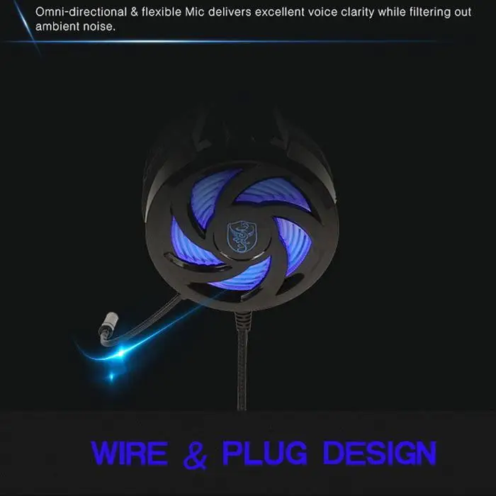 Head-mounted Headphones illuminate Active Noise Cancelling Wired Headphones Foldable Deep Bass Bluetooth Headset